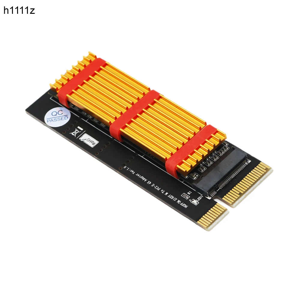 H1111Z PCIE3.0 NVME Adapter x16 PCI-E Full Speed M.2 2280 Aluminum Sheet Thermal Conductivity Silicon Wafer Cooling for M.2 SSD