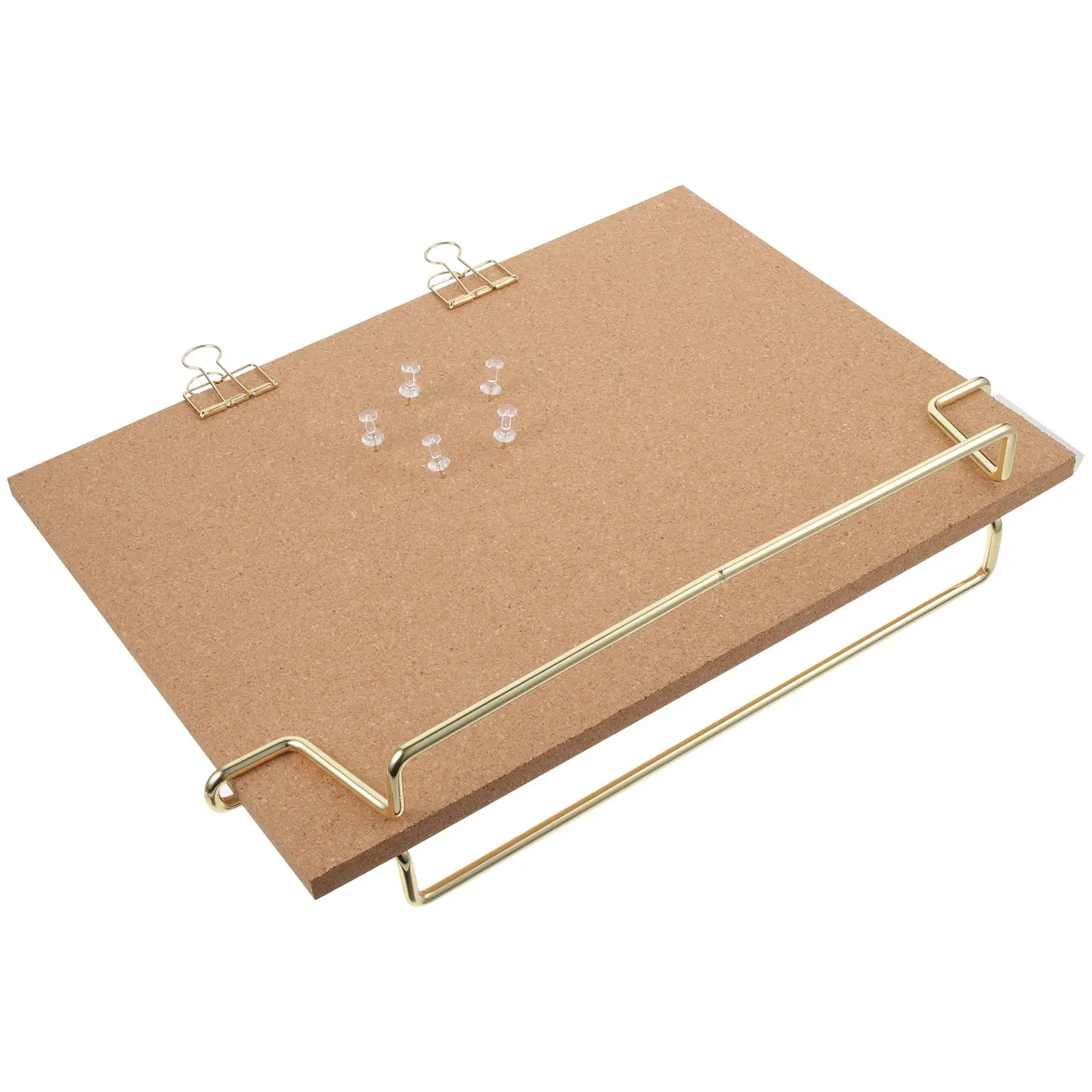 

Bulletin Board Message Display Home Office No Drill Desk Cork Stand Work Smooth Write Wooden Frame Wall Mount Portable Kids