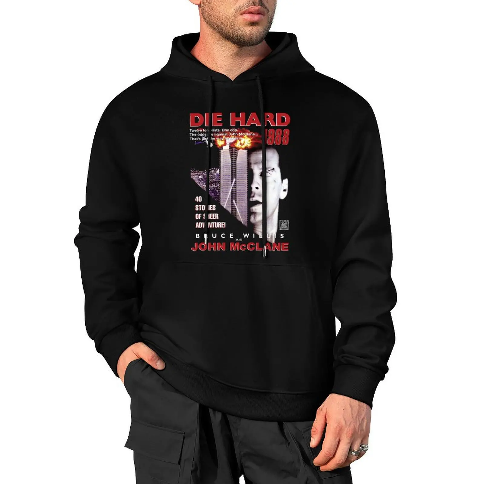 Die Hard Retro Movie Montage Pullover Hoodie mens clothing mens designer clothes male clothes blouse hoodie for men