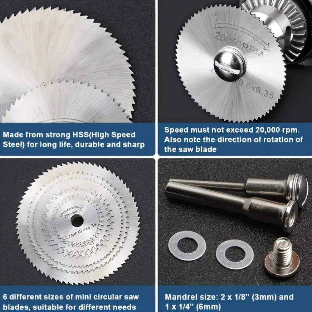 High Speed Steel Cutting Blade Set, Suitable for Drill Bits and Rotating Tools, Heavy-Duty High-Speed Steel Saw Blades view 2