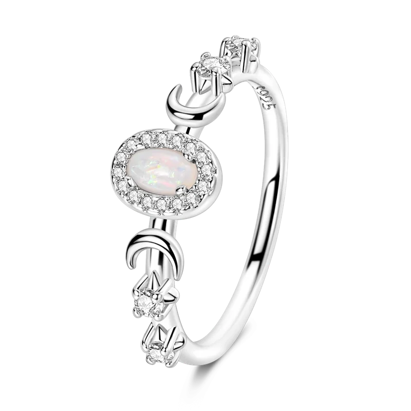 Women's 925 Sterling Silver Wedding Ring, Elegant Design