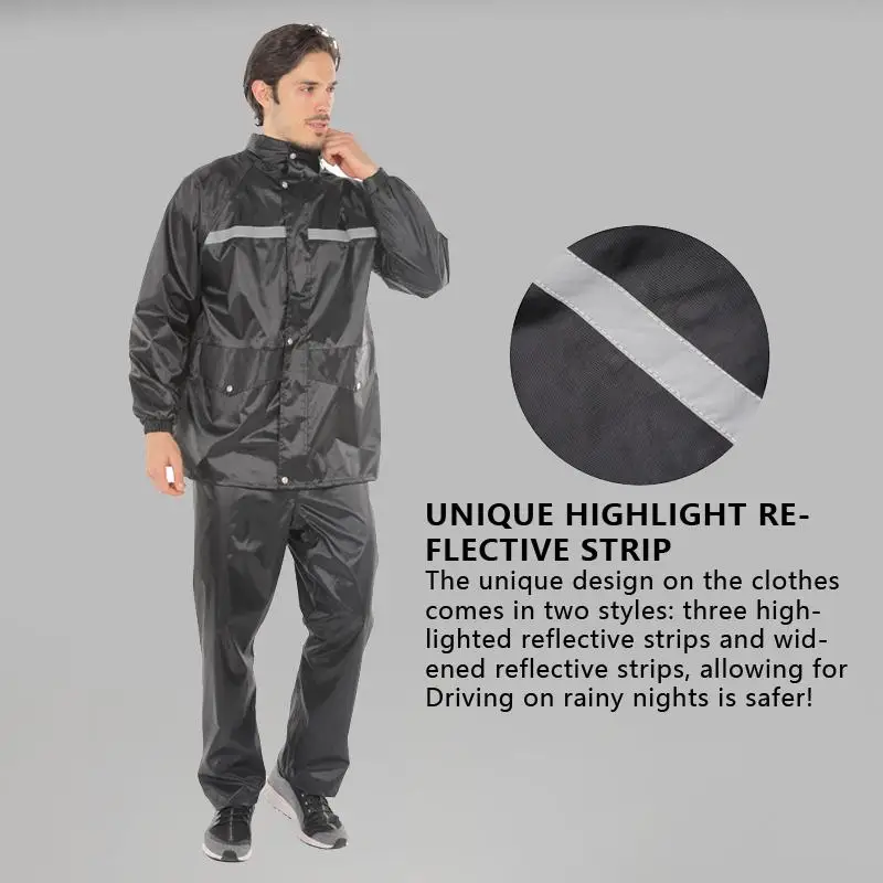 Reflective Waterproof Lightweight Cycling Suit with Detachable Features - The Ultimate Gear for All-Weather Riders