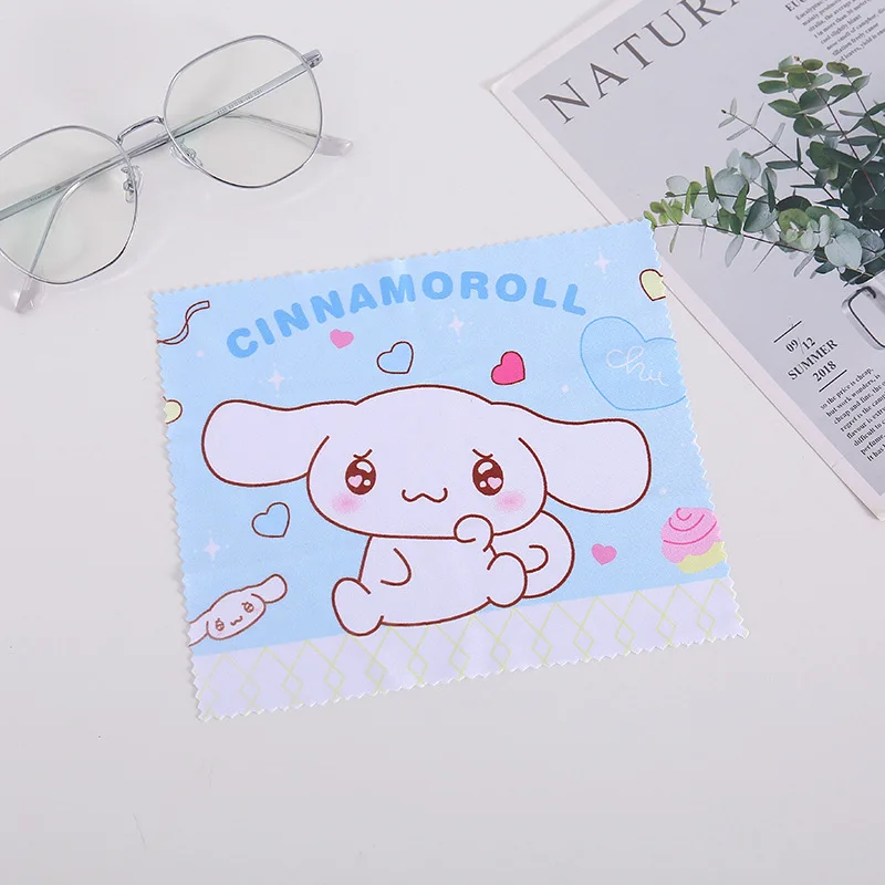 Sanrio Hello Kitty Glasses Cleaner Cloth High Quality Chamois Microfiber Cleaning Cloth for Glasses Cloth Len Phone Screen Wipes