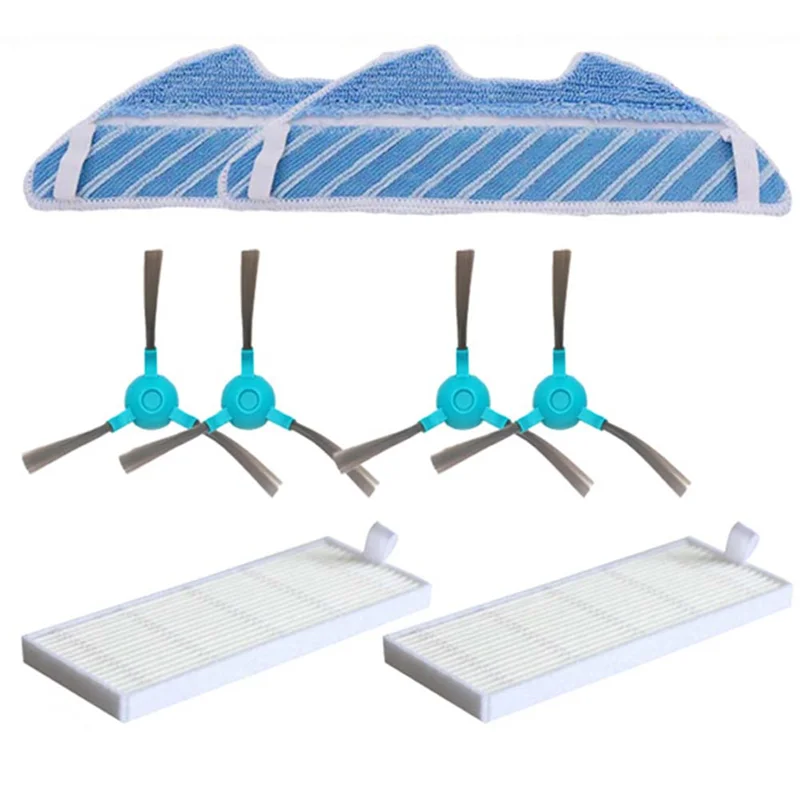 A88Z Pengganti Kain Pel Filter Sikat Samping Cadangan untuk Aksesori Penyedot Debu Robot Cecotec Conga 1290 1390 1590