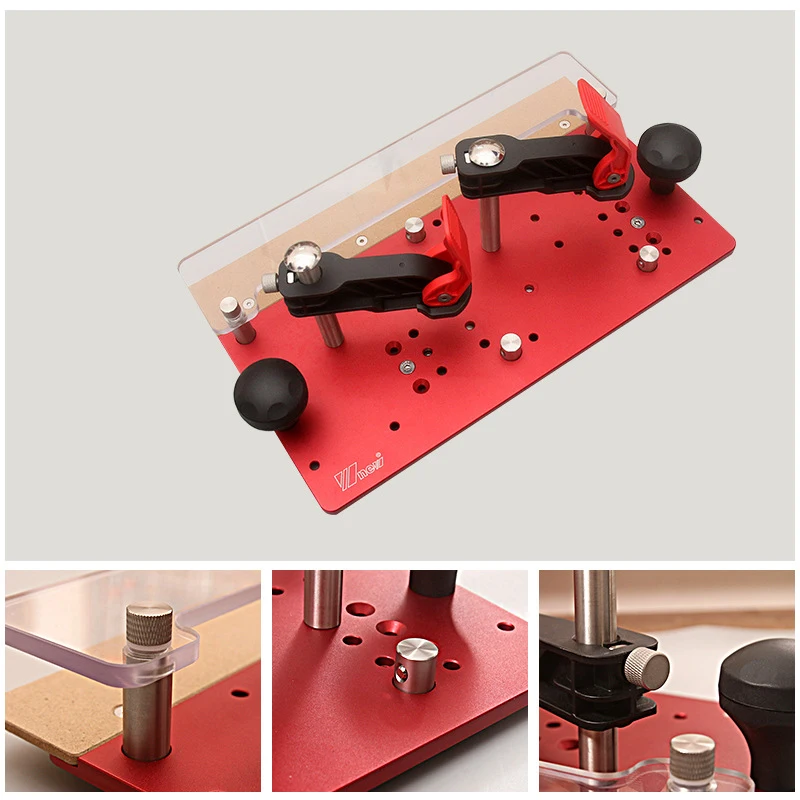 Inverted Wood Router Electric Trimming Engraving Machine Safety Push Block Plate Push Fence for Router Table Right Angle Cutter