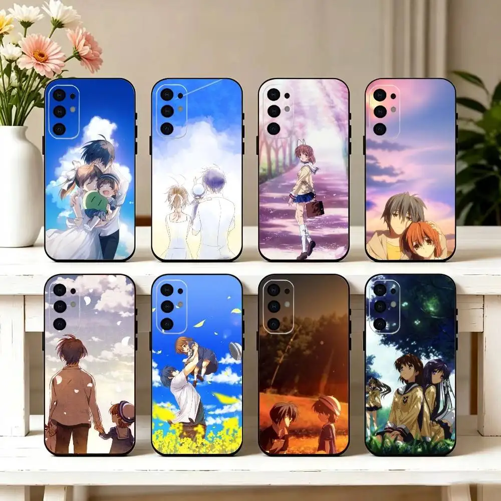 C-Clannad anime healing Phone Case For Samsung S25,S24,S21,S22,S23,S30,Ultra,S20,Plus,Fe,Lite,Note,10,Black Cover