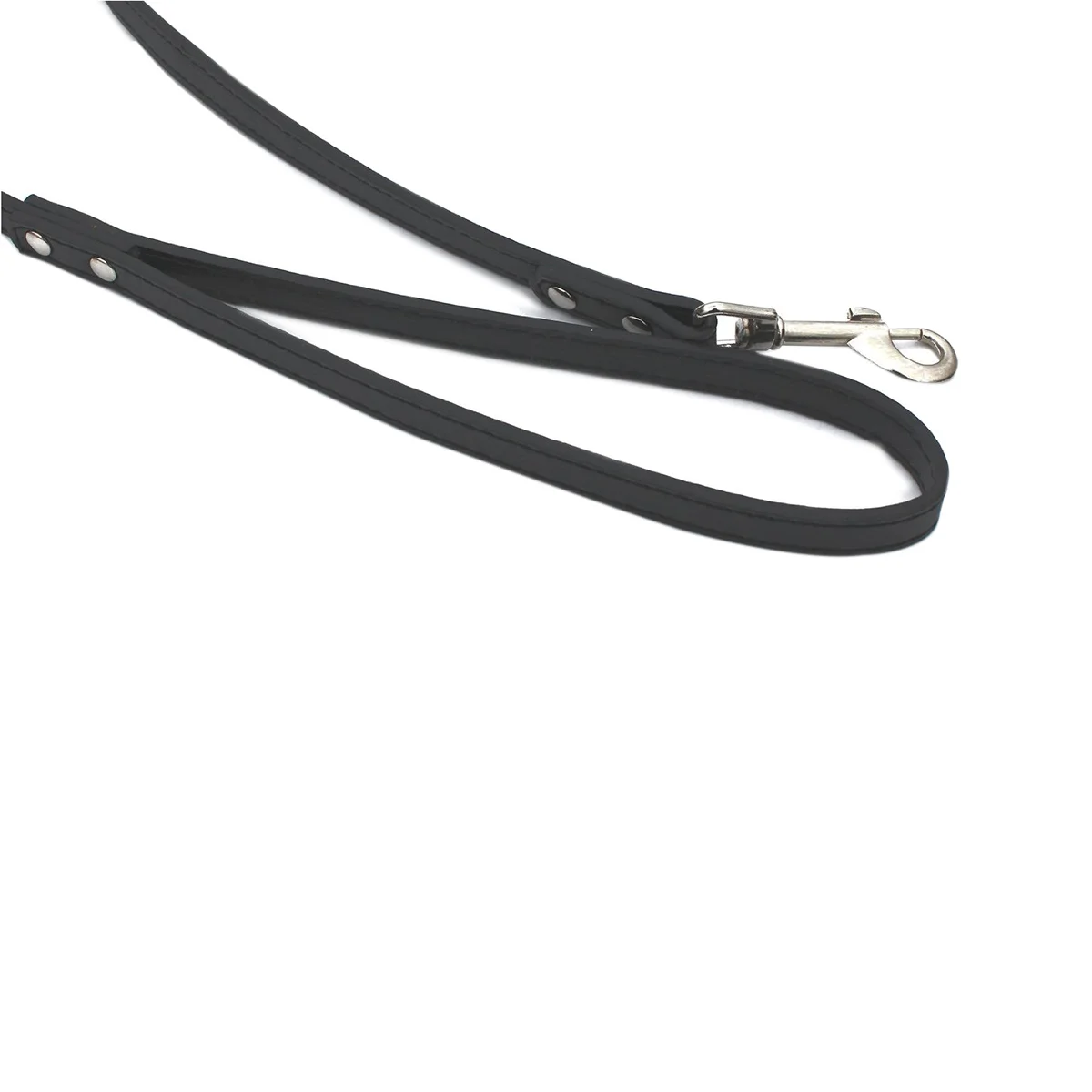 

Black Pet Dog Leash 130Cm Long 13Mm Wide PU Puppy Lead with Metal D-Ring for Daily Walks PU Pet Leash Puppy Lead