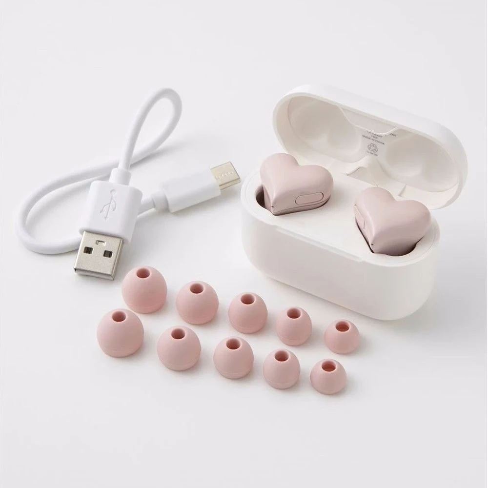 Hot Selling Heart-shaped Wireless Earphones TWS Earphones Bluetooth Compatible Earphones in Ear Noise Reduction Love Earphones