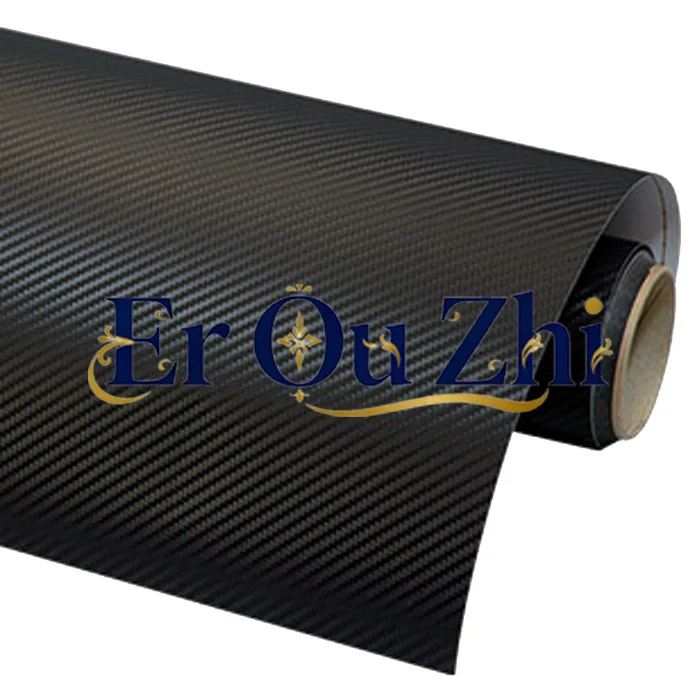 Pure Black Carbon Fiber Film, Polyethylene Modified Car Interior Jewelry, Carbon Fiber Sticker