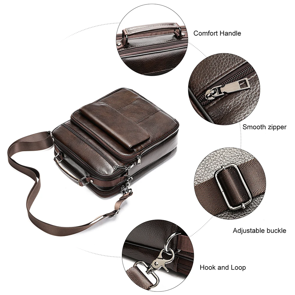 Westal große Kapazität Herren Umhängetaschen drei Farben Männer 13 Zoll Laptop Handtaschen lässig Cross body Messenger Leder 6171