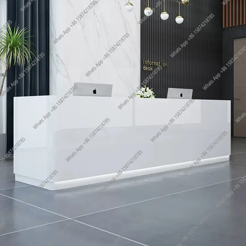 

A69 White Modern Reception Desks Beauty Shop Luxury Bar Restaurant Display Design Reception Desks Organizers Bureau Trendy Furni