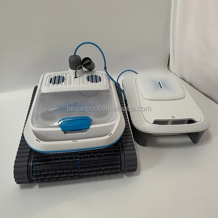 Pool Surface Skimmer, Cordless Robotic Pool Vacuum Cleaner,Large Leaf Basket, For Complete Pool Cleaning, With Wall-Climbing