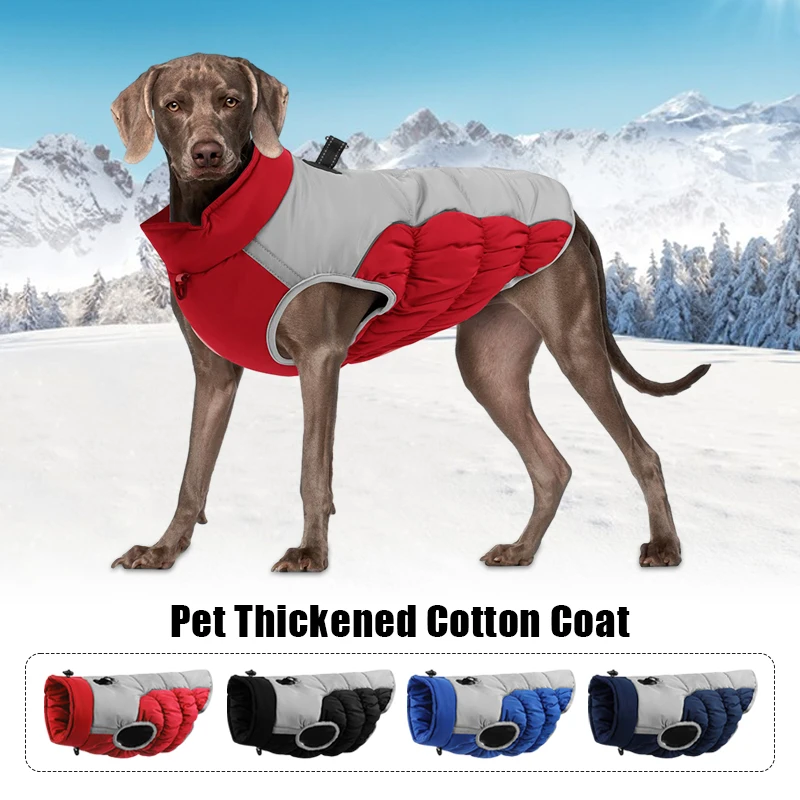 

Winter Pet Cotton Jacket Warm Dog Clothes Reflective Puppy Coat For Small Medium Dogs Cats Outfit Chihuahua French Bulldog Vest