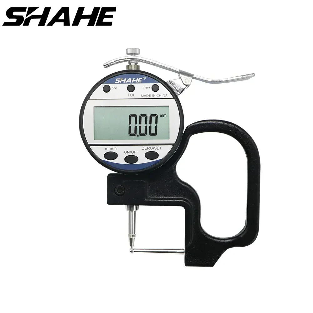 SHAHE Thickness Gauge 0.01mm Electronic Tube Thickness Gauge 0-10mm Digital Tube Micrometer Thick Gauge Tools Micrometer