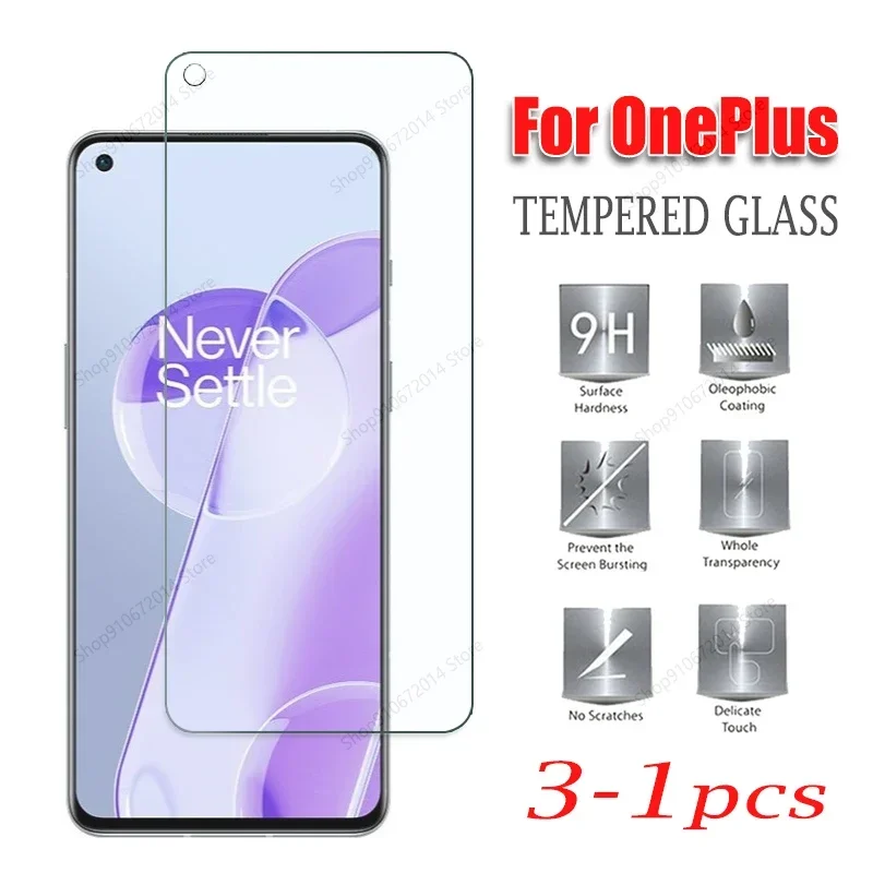 9H Tempered Glass For OnePlus 9 9RT 8T ACE 3V Pro 10R 10T Screen Protector For One Plus Nord CE 3 2 Lite 2T N20 N10 N30 5G Glass