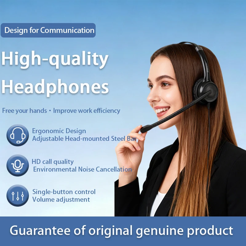CS11 Call Center Headset,With inline remote control,Environmental Noise Cancellation，Suitable for PC/Phone/Laptop/Home office
