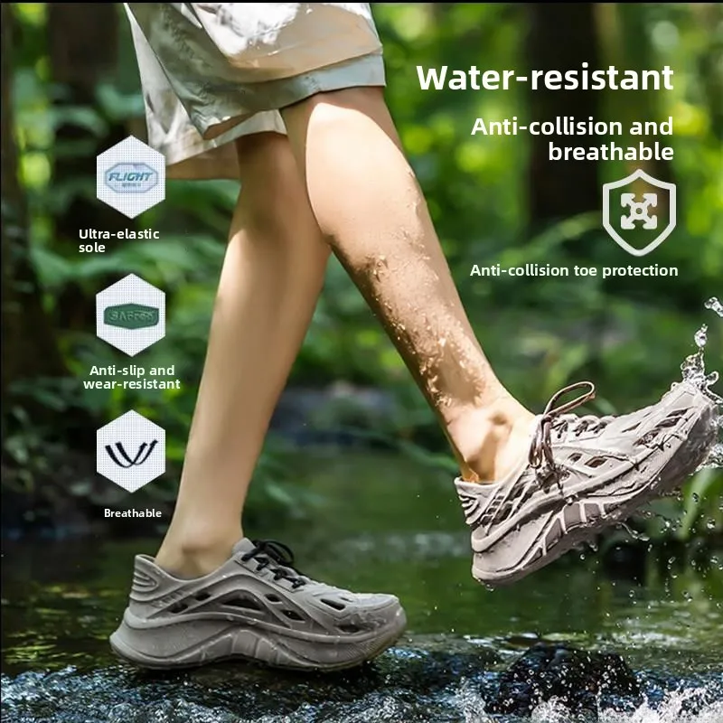 Men's Sports Sandals Shock Absorption Lightweight New Model Stream Crossing Shoes Beach Clog Shoes Quick Dry Breathable Heel ...
