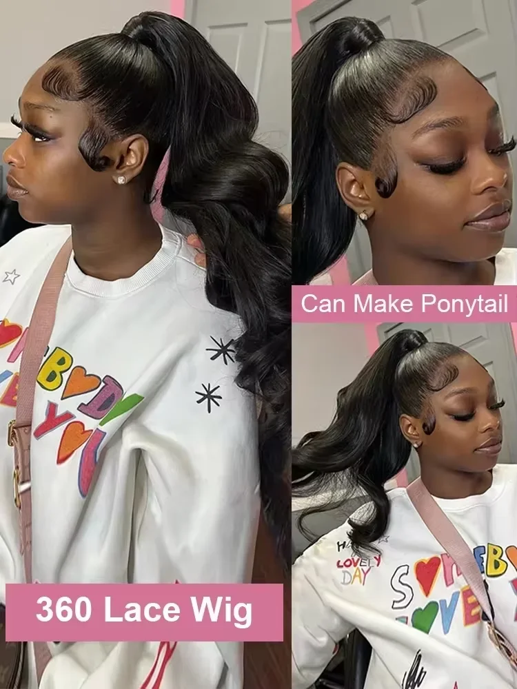 40 42 بوصة الجسم موجة HD شفافة 13x6 360 الدانتيل الجبهة خصلات الشعر المستعار الإنسان البرازيلي متموج 200% الكثافة 13x4 شعر مستعار أمامي للنساء