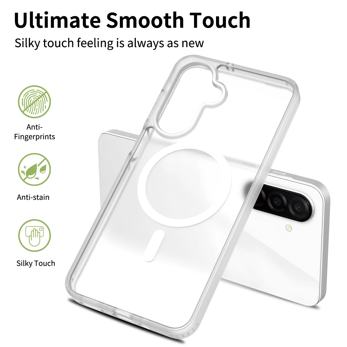 Für Galaxy A17 5G Matte Magnetische Hülle, Kompatibel mit MagSafe, Fallschutz, Schlanke Durchsichtige Abdeckung für Samsung Galaxy A16, A26 – Detail 3