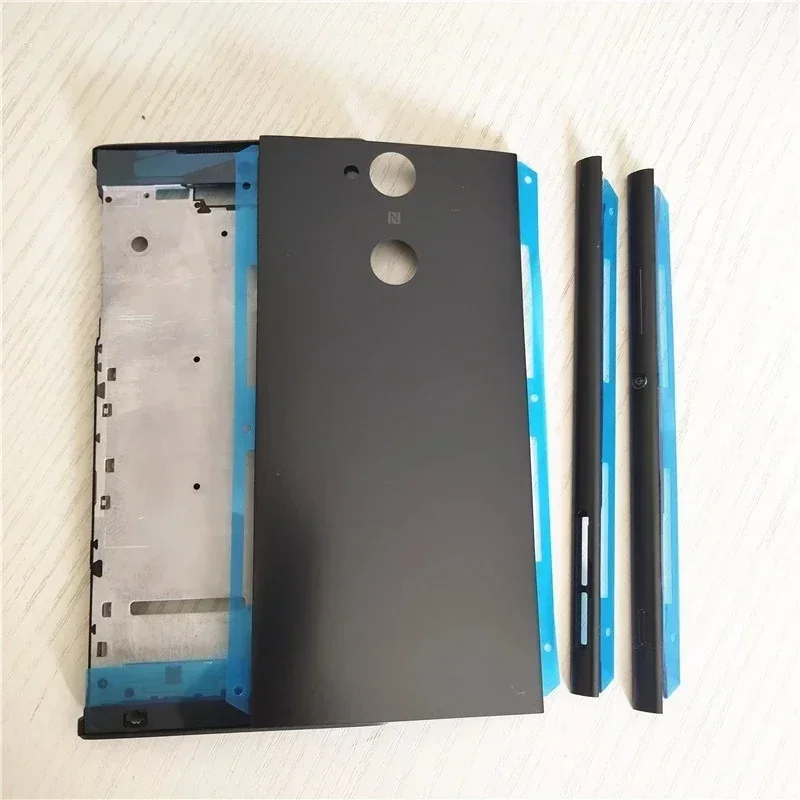 

Full Housing Middle Front Frame Bezel Side Rail Stripe For Sony Xperia XA2 H4133 H4131 H4132 H4113 H3113 With Side Buttons
