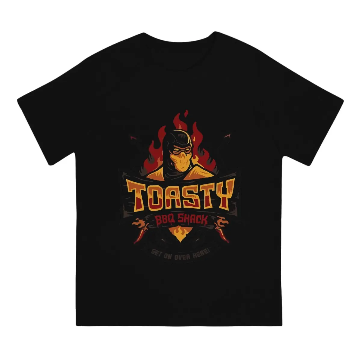 Scorpion Toasty Round Collar TShirt Mortal Kombat Basic Polyester T Shirt Men Tops