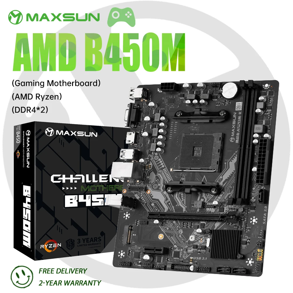 MAXSUN new AMD B450M motherboard supports Ryzen 5 CPU (366/5600g /5600/5600X) dual-channel DDR4 memory AM4 motherboard M.2 NVME