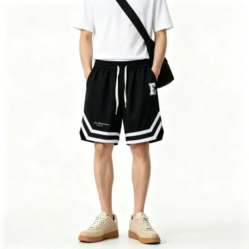 New Letter Printed Pattern Summer Men's Shorts New Sports Fitness Running Cool Shorts Casual Outdoor Men's Beach Shorts