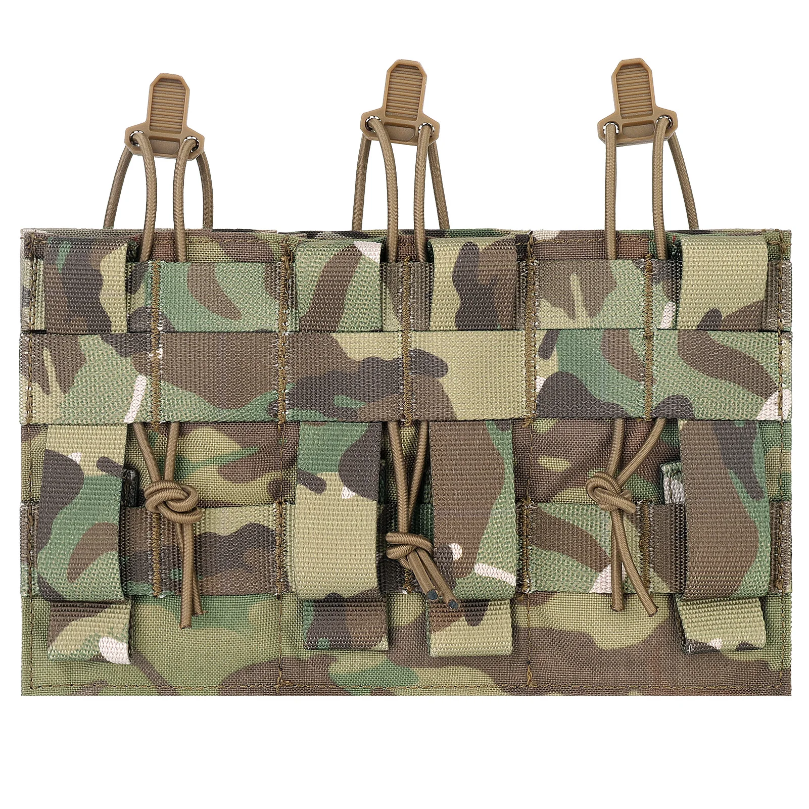 KRYDEX Taktische MOLLE Dreifach-Magazintasche Offene Oberseite 556mm Magazintasche für M4 M16 AR15 Jagd- und Airsoft-Zubehör – Detail 2