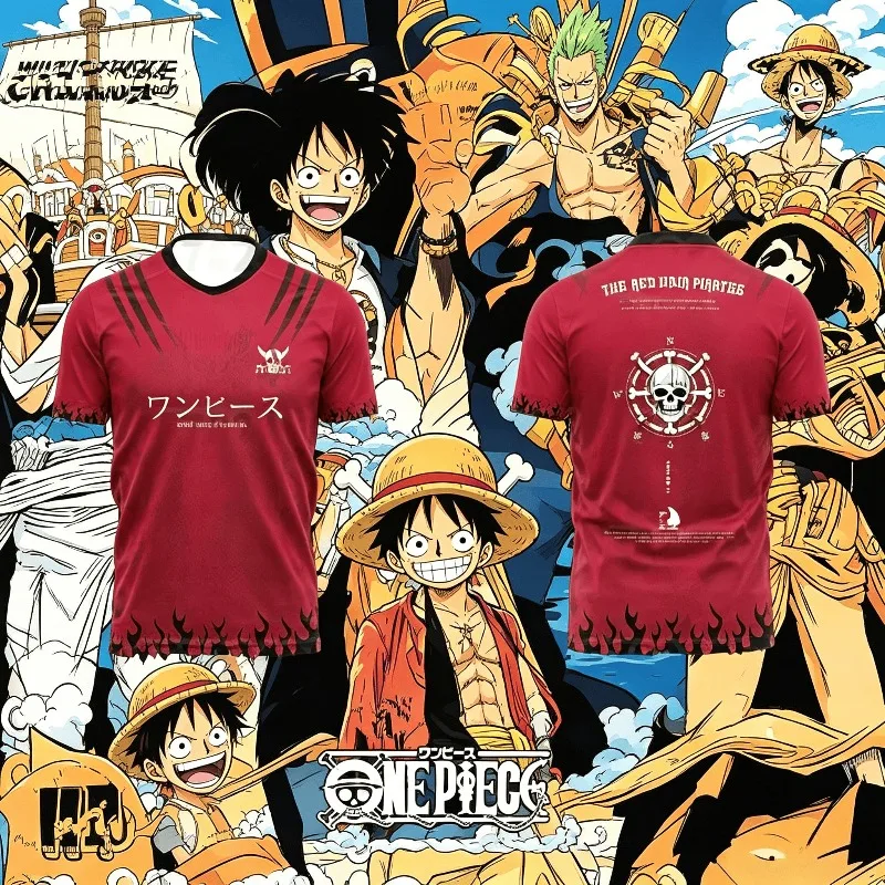 2026 One Piece Anime LUFFY GEAR 5 3D Print Football Jersey for Men's Tshirt Summer Sports Shirt Casual Tees Kids/Adult Tops Y2k