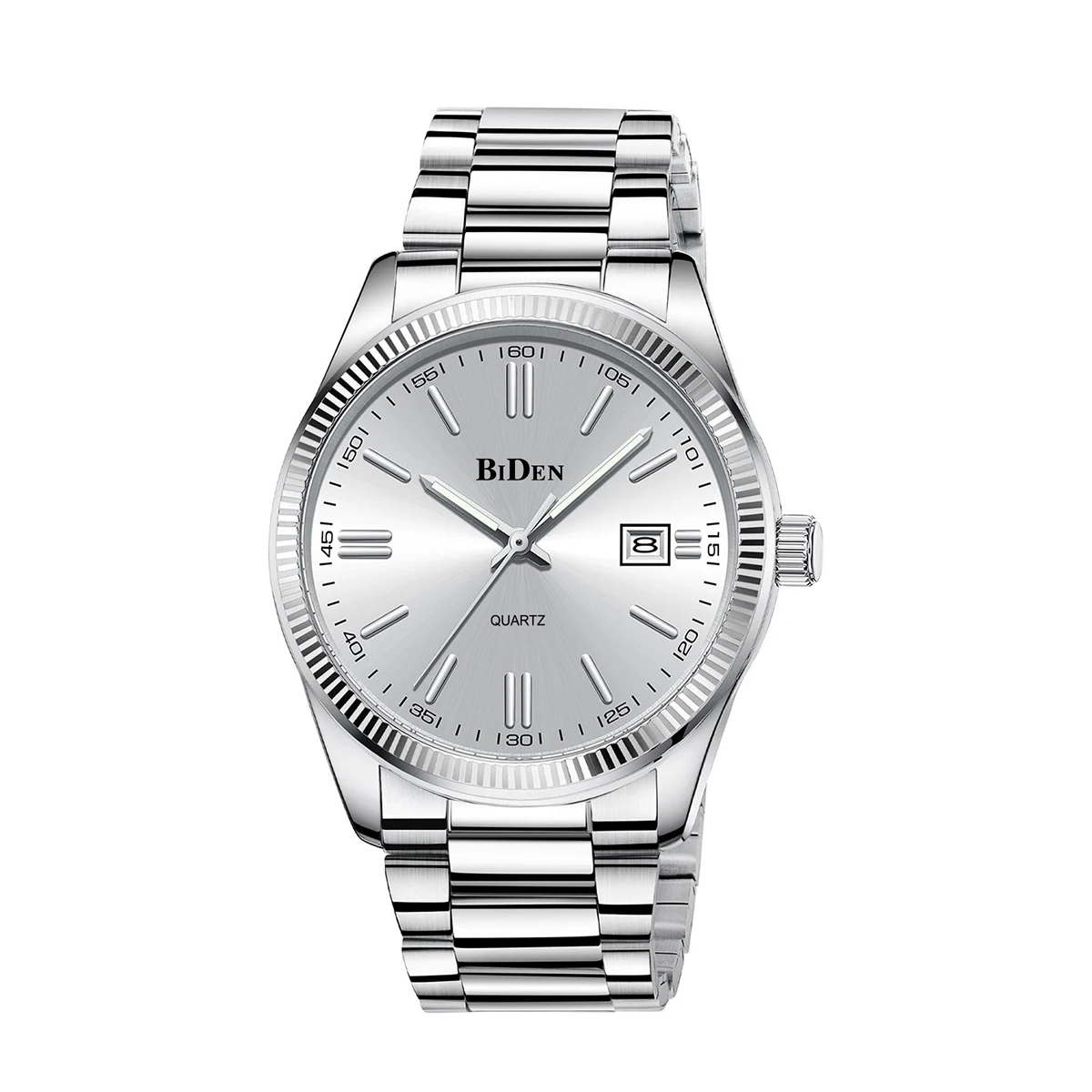 

BIDEN Mens Quartz Watch Top Brand Sports Quartz Mens Watches Stainless steel strap Waterproof Date Wristwatch Men Relogio