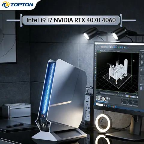 Topton Gaming Mini PC Intel Core i9 13900HX 12900H i7 13800H NVIDIA RTX 4070 4060 8G Windows 11 Desktop Computer Powerful WiFi6