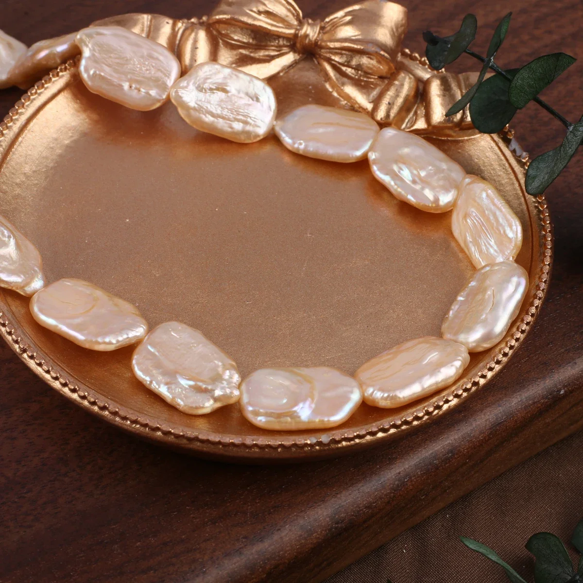 Natural Freshwater Pearl Baroque Beaded Yellow  Irregular Shape Loose Bead for Jewelry Making DIY Necklace Bracelet Accessories