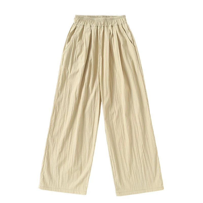 

Girls' Ice Silk Casual Pants 2026 Summer, Fashion Trousers for Big Kids Breathable Daily Wear