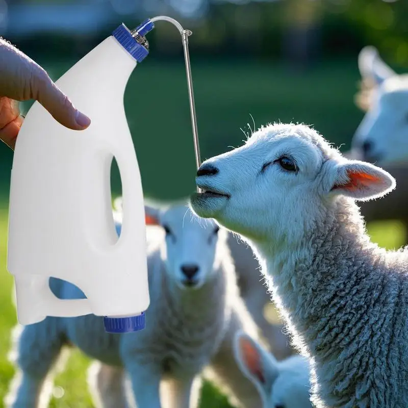 

Calf Feeding Bottle 4L Calf Feeder Calf Cow Feeding Tube Water Milk Bottle Calf Drinking Bottle Milk Bottle Farm Animal Feeder