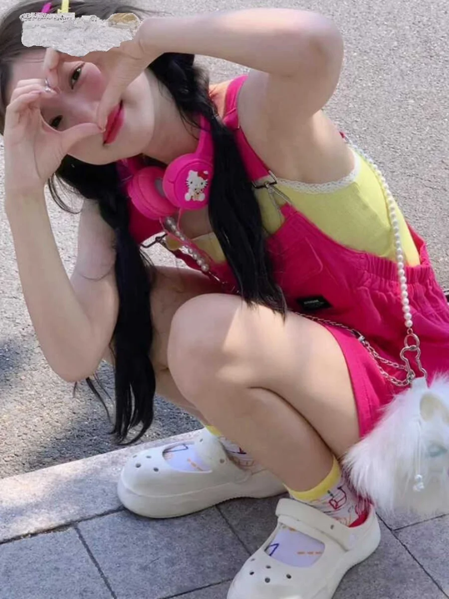 Dopne Inspired High Waist Wide Leg Denim Jumpsuit Women's Straight Cut Slimming Summer Faion Street Sle Anti-Aging