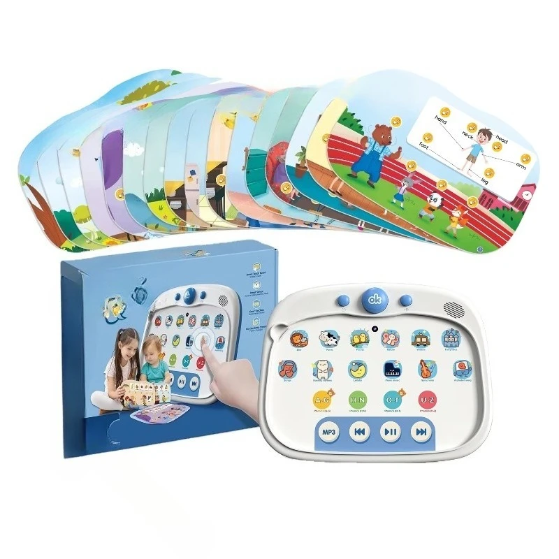 

Toddler Interactive Learning Machine Finger Touch Reading and Play Games Puzzles with Flash Card Games Many themed games