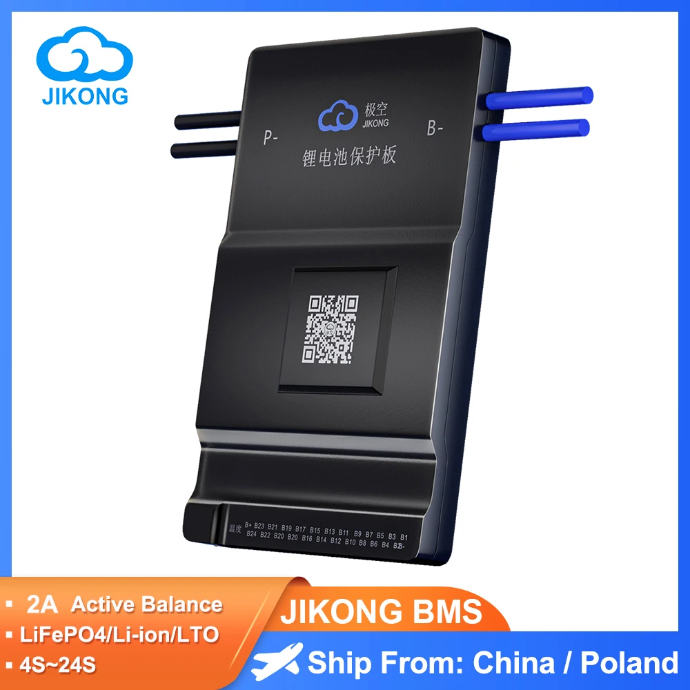 JIKONG Smart BMS Active Balance BMS B2A24S20P 2A 8S-24S 200A Li-ion/LiFePo4/LTO Battery Overcharge Over Discharge Protection