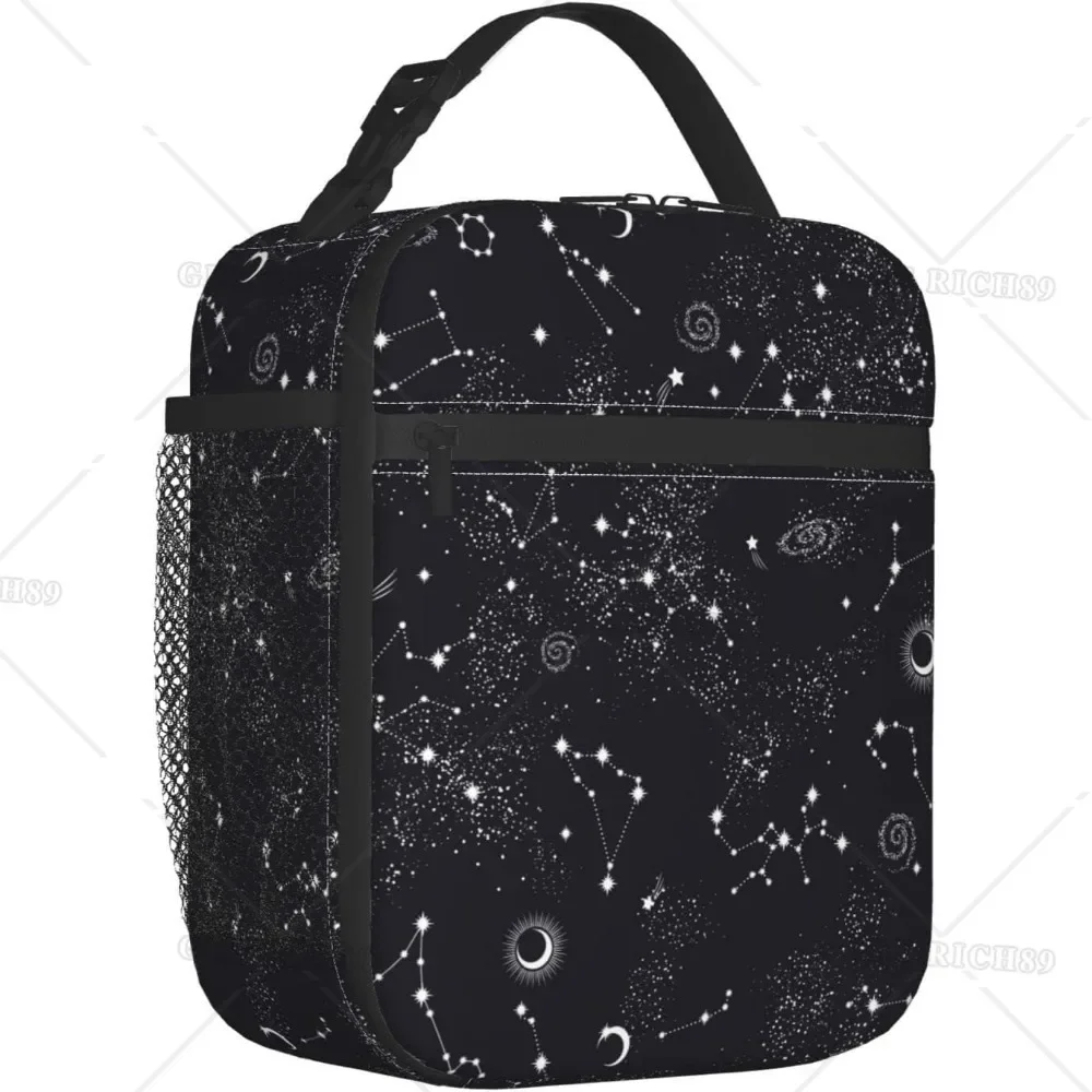 Space Koala Moon Insulated Lunch Bag, Reusable Portable Lunch Box for Office Travel, Meal Tote Bag for Women and Men