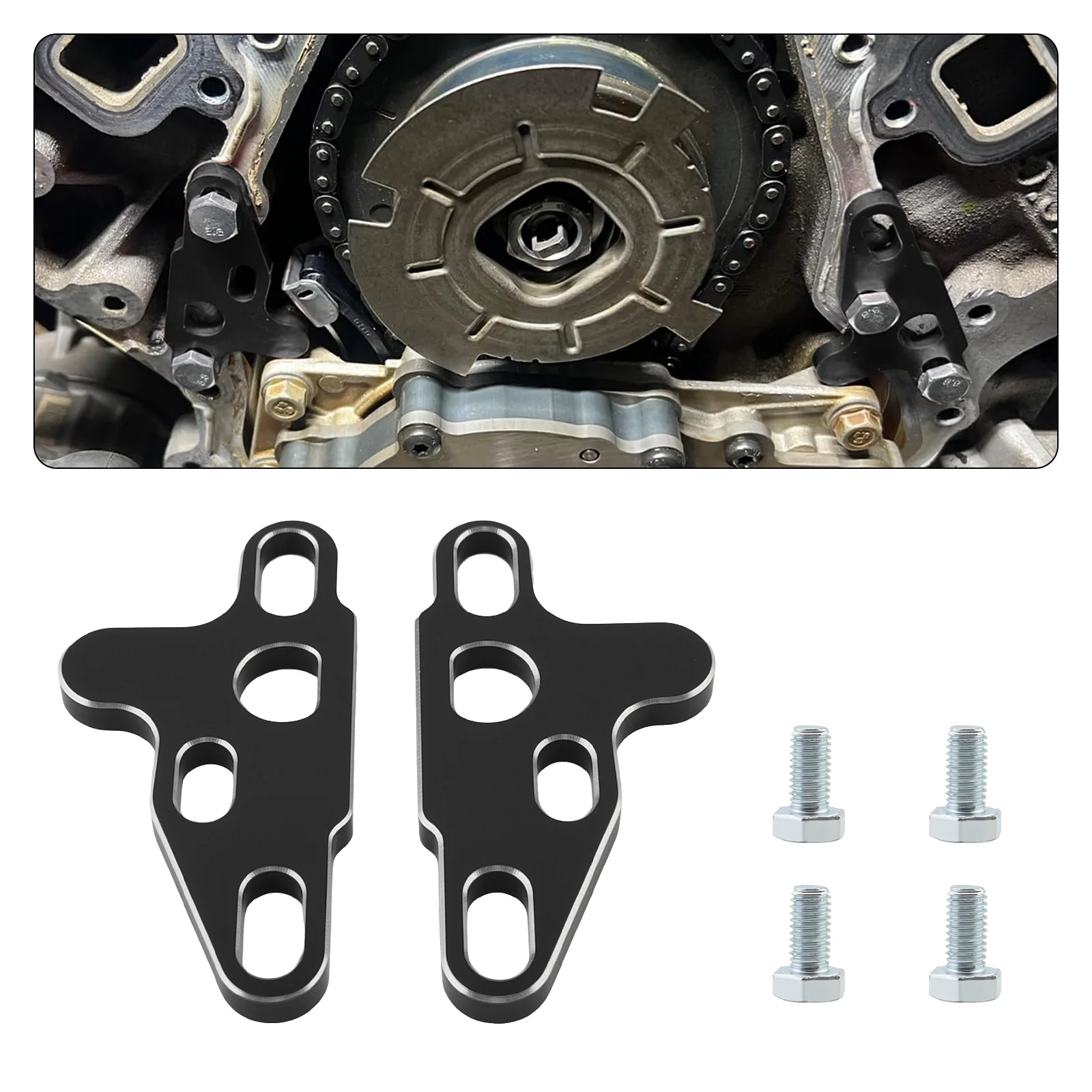 

2pcs Aluminium Cam Exchange Oil Pump Alignment Tool Fit for Gen V LT1 LT4 LT5 L83 L86 L87 Engines Black Oil Pump Guide Kit