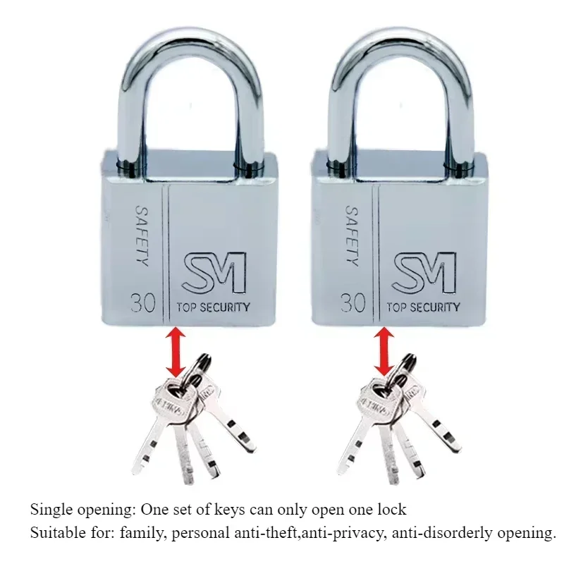 1PCS Heavy Padlock Dormitory Cabinet Drawer Anti-theft Lock Waterproof Rust Proof Small Latch Door Single Open Padlock