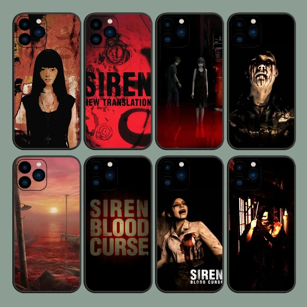 게임 S-사이렌 혈액 저주 휴대폰 케이스, 아이폰 8 11 12 13 14 15 미니 X XR XS 프로 맥스 플러스 커버