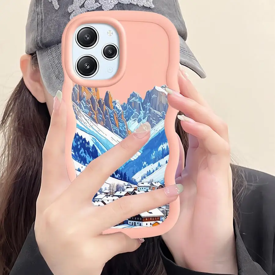 حافظة ثلج شتوية لطيفة لهاتف Xiaomi Redmi 10A A5 A3 13C 12C 9C A1 + A2 Plus 14C 9T 10C غطاء هاتف ناعم #4