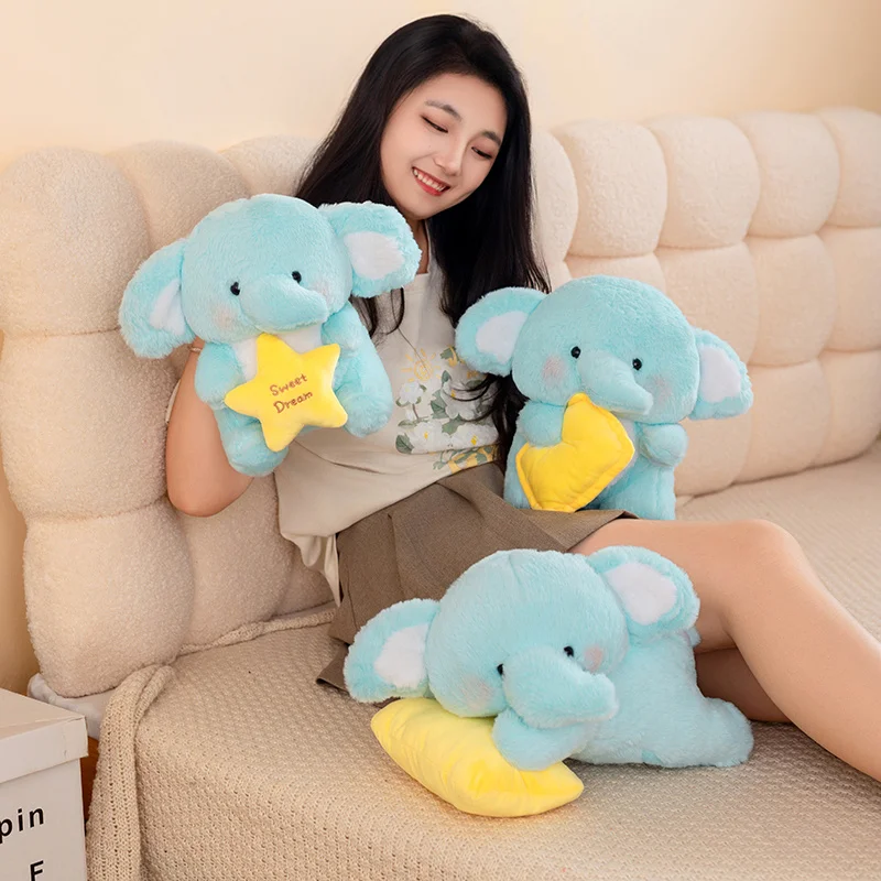 

Хорошая ночь мультфильм маленький слон плюшевые игрушки мягкий уютный синий маленький слон кукла прекрасный детский спальный компаньон красивый подарок