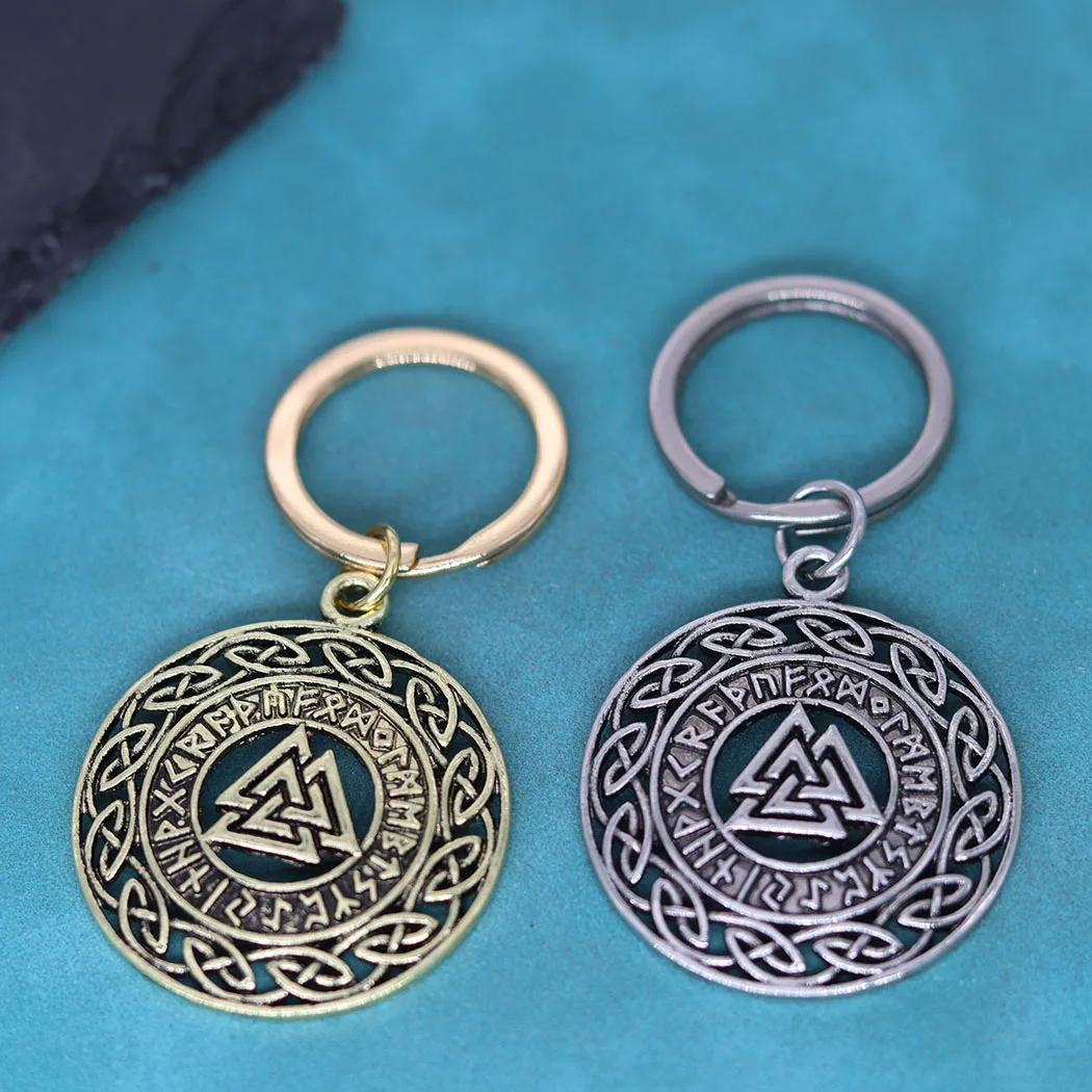 Celtic Infinity Knots Runes Runic Pendant Keychain For Men Women Norse Valknut Pagan Jewelry Amulet Talisman Gift