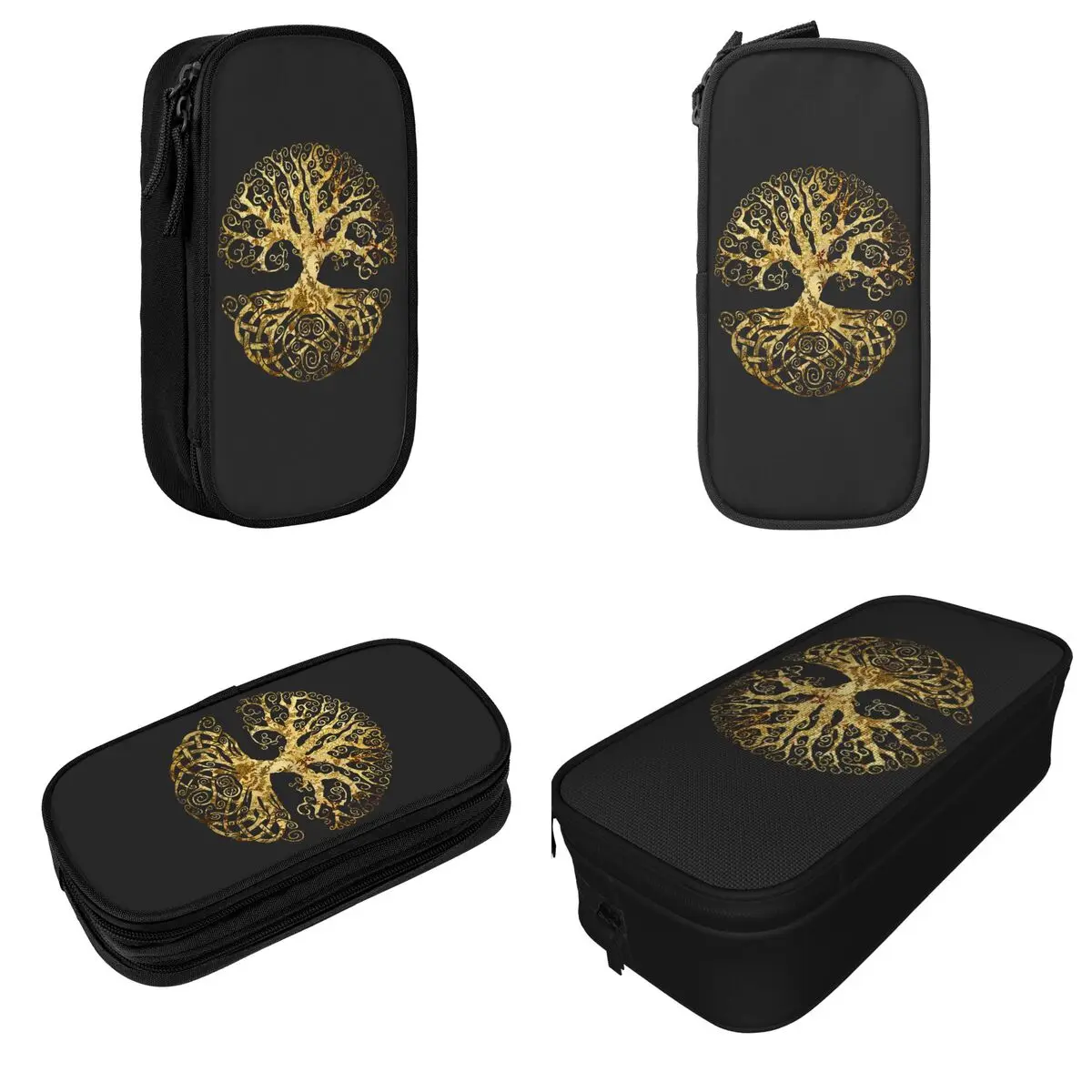 Tree Of Life Pencil Case Forest Nature Budda Symbol Pencilcases Pen Box for Student Big Capacity Bag School Supplies Stationery