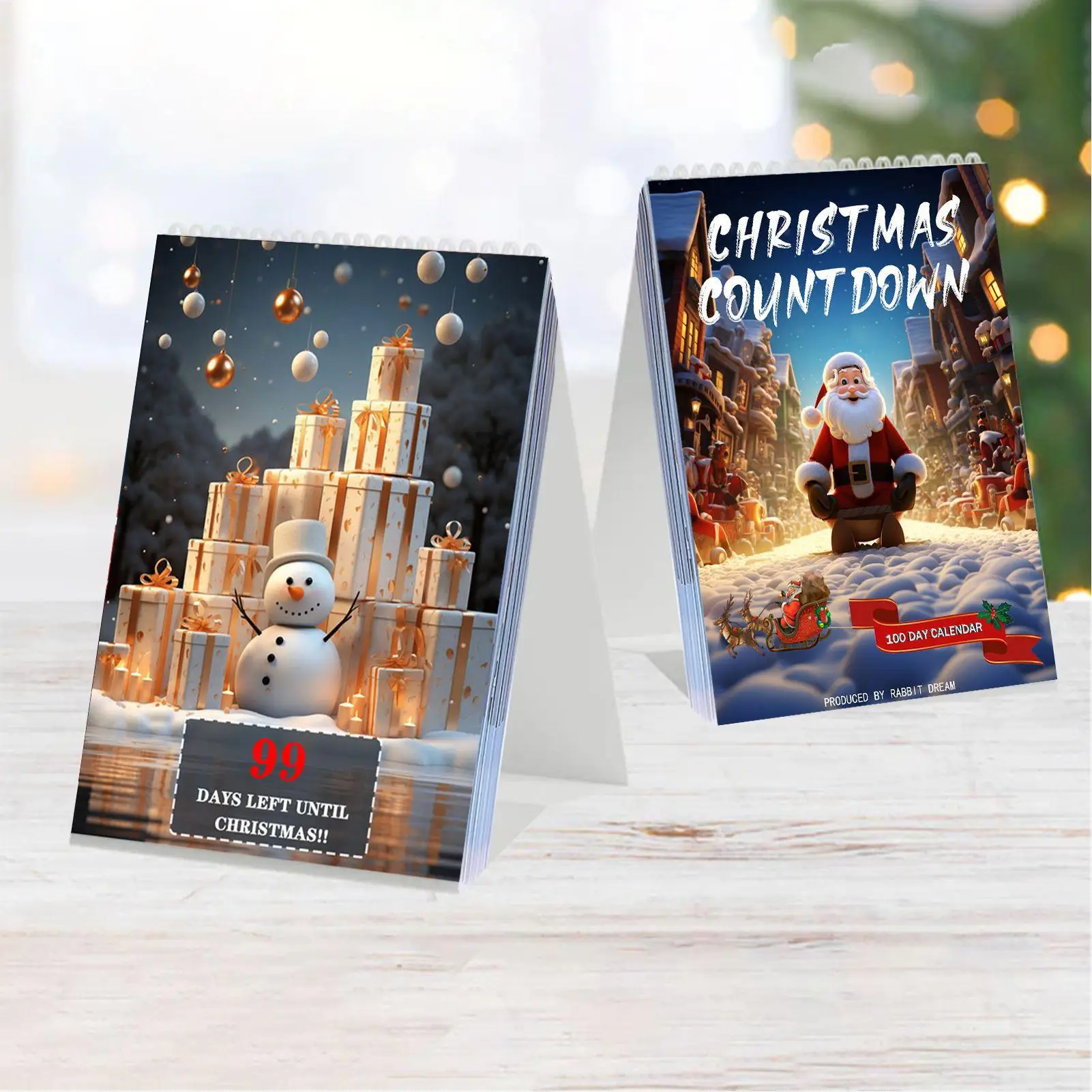 

Рождественский календарь обратного отсчета на 100 дней на 2025 год, Адвент-календарь обратного отсчета, украшение для рабочего стола, детские подарки