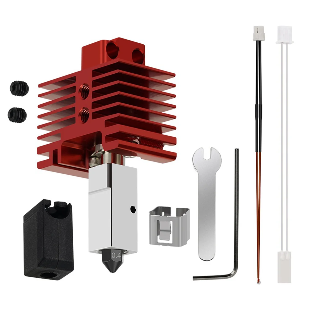 For Hotend Kit Extruder Hotend Hardened Steel Nozzle Upgrade 2.0 Hotend Kit for Bambu X1/X1C