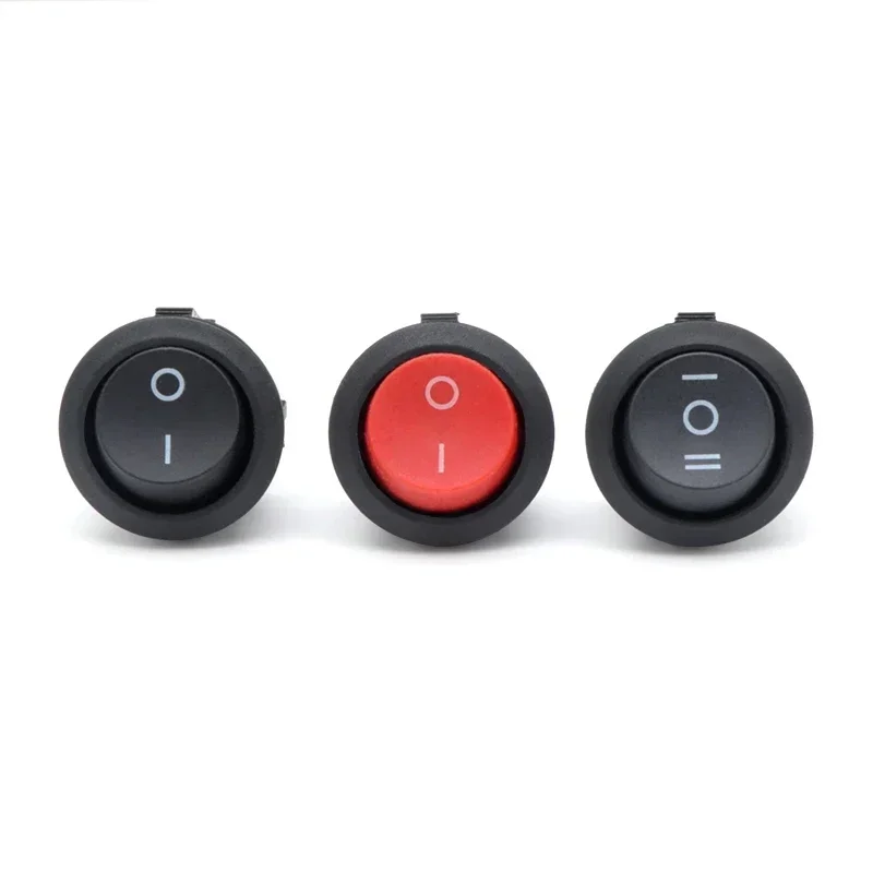 1/5PCS 23MM KCD1 Runde Rocker Schalter 2/3Pin ON-OFF-ON 2/3 Position 6A/250VAC 10A/125VAC SPST LED Auto Push Button Schalter
