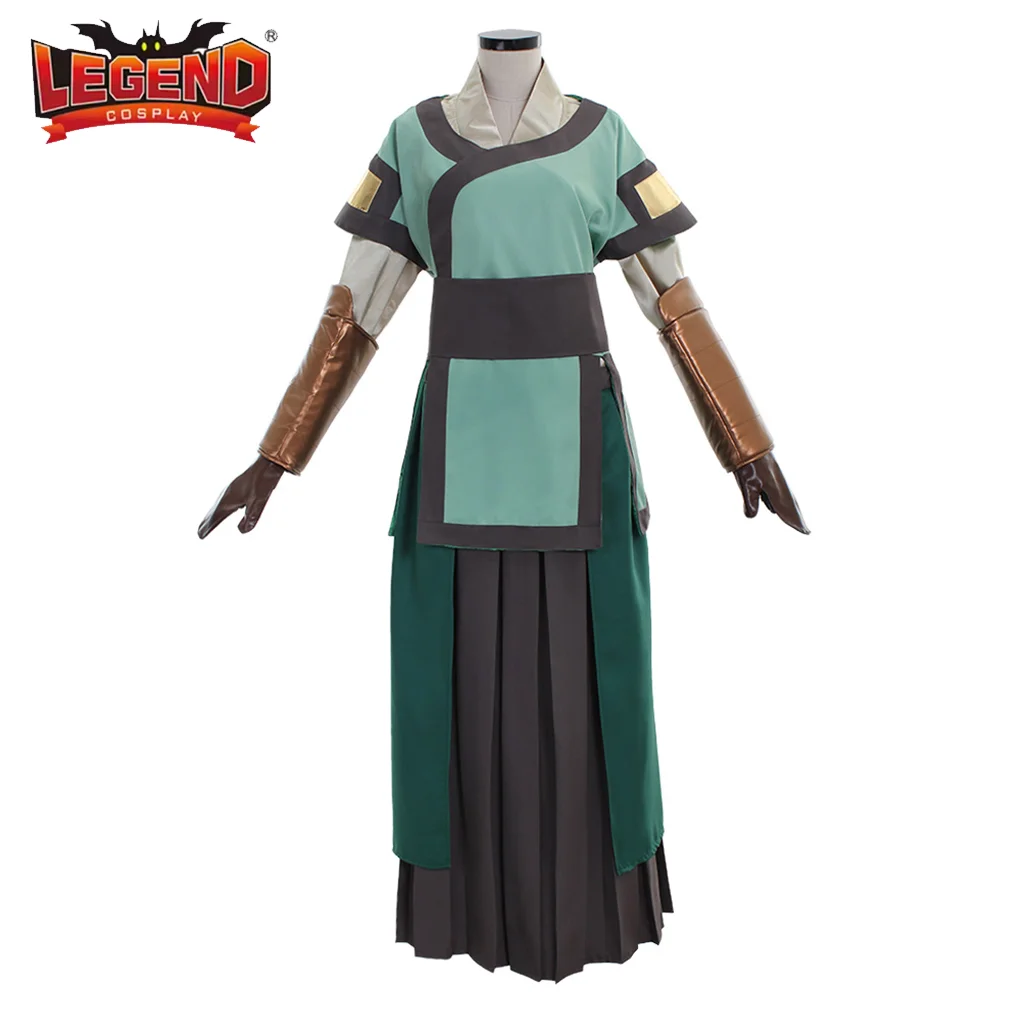 Cosplay legend Avatar The Last Airbender Kyoshi Cosplay Kyoshi Green Chinese Style Suit Battle Costume Halloween Party