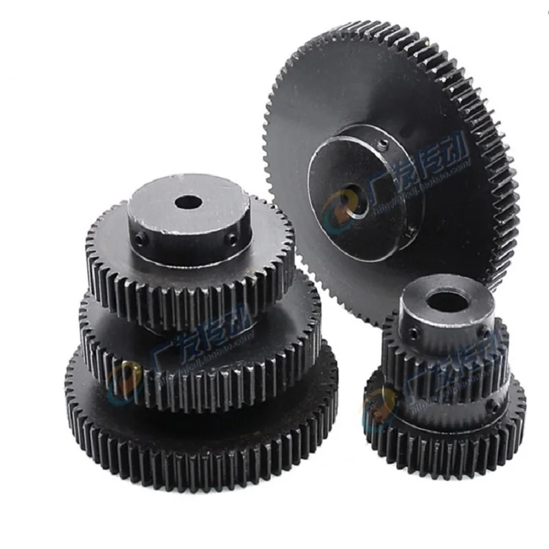 1 Buah 1.5 Modul Gigi Taji Baja Karbon dengan Logam Boss 12/15/20/25/30/35 Gigi 5/6/8Mm Lubang Dalam Kuat dan Tahan Lama